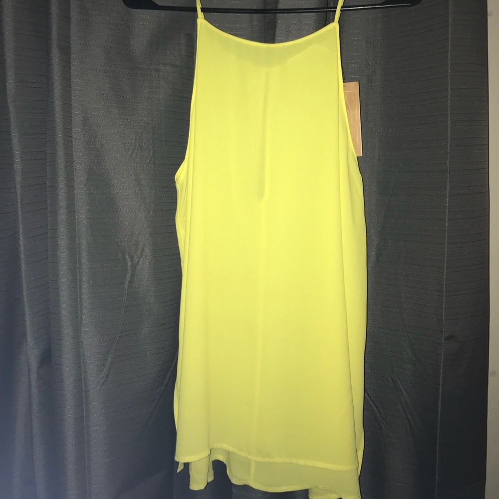 Bright yellow tank